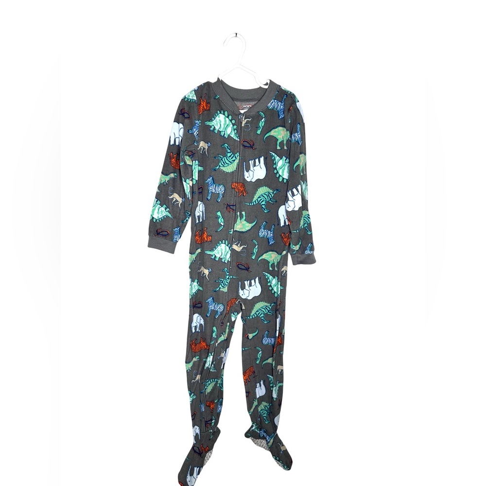 Carter's Gray Dinosaur Pajama Set